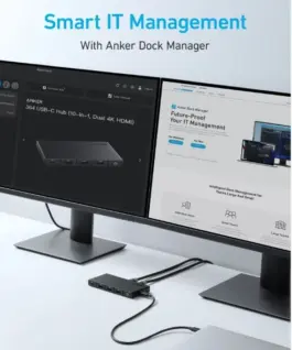 Anker 364 USB-C Dual Display 10-in-1 2x4K HDMI Eth черен Hub