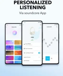 Alternative view of Anker On-Ear слушалки Sound core H30i бял
