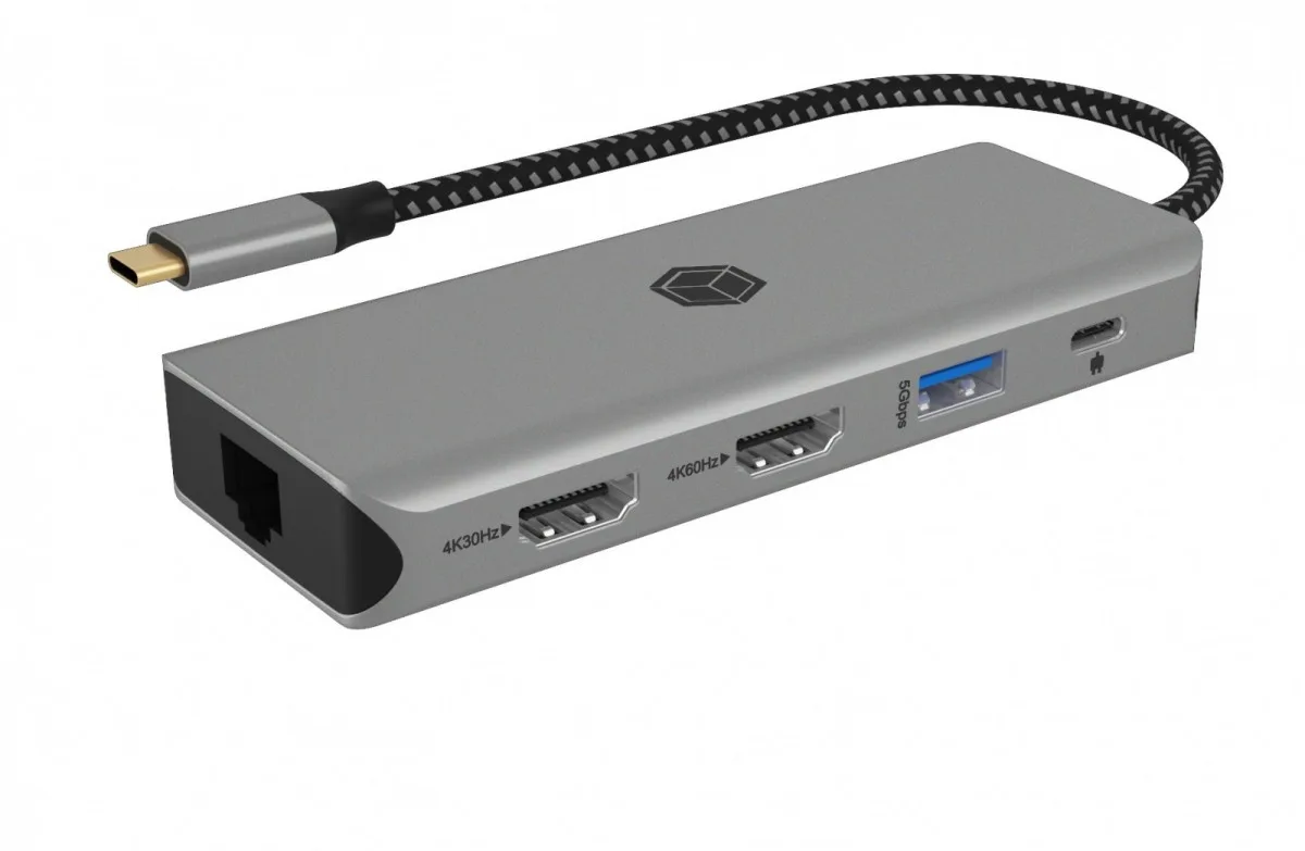IcyBox ICY BOX IB-DK4012-CPD 9in1 2x HDMI 4K60Hz