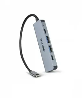 DICOTA USB-C 5-in-1 Video Hub 4K PD 100W