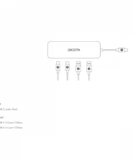 DICOTA USB-C 4-in-1 Highspeed Hub 10Gbps