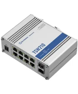 TELTONIKA TSW210 Switch 2xSFP 8xGbE DIN RAIL Back Panel