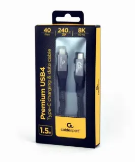 Alternative view of Gembird Premium USB-C Type 4 40 Gbps 240W 1.5M PD