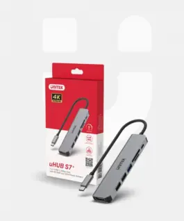 Unitek HUB USB-C 7in1 Aluminium PD 100W