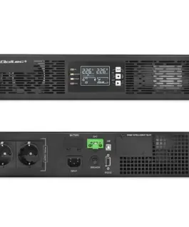 Alternative view of Qoltec UPS for RACK, 1kVA 1000W. PF 1.0, LCD