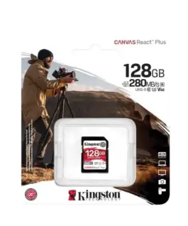 Alternative view of Kingston 128GB React Plus 280/100/MB/s U3 V60 SD Card