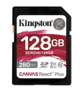 Kingston 128GB React Plus 280/100/MB/s U3 V60 SD Card