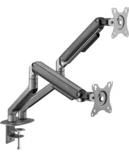 Gembird Desk mount 2 screens 17-32 inches 9kg сив