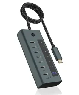 IcyBox ICY BOX IB-HUB1457-C31 7 port Type C HUB PSU