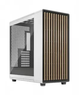 Fractal Design кутия за компютър North XL Chalk бял TG Clear