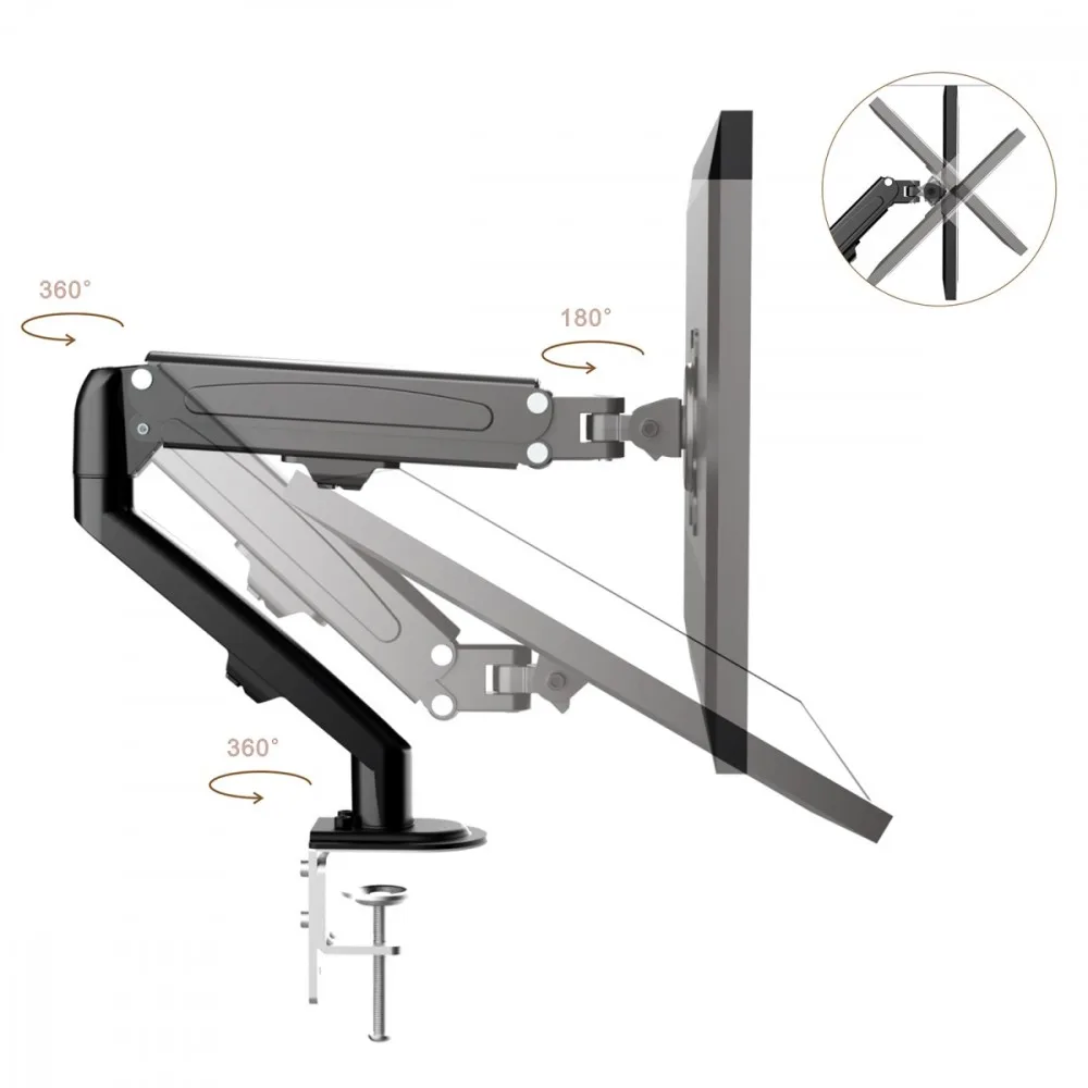 Maclean Desk монитор mount 13-27 inches 8kg MC-860N - Image 3