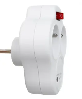 Alternative view of Maclean Splitter dual socket x2 USB MCE336 type E