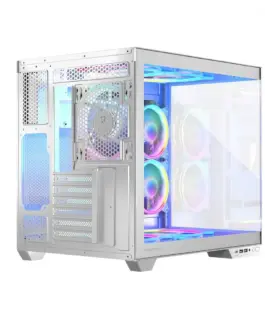 MODECOM Компютър case VOLCANO PANORAMA APEX ARGB 3F MIDI бял