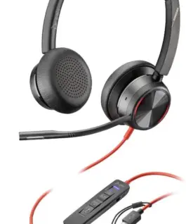 POLY черенwire 8225 Stereo USB-C/A Headset-MS-Teams 8X225A