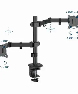 Gembird Desk mounted double монитор arm 17-32 inches 9kg
