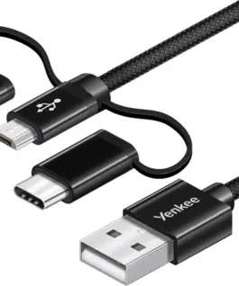 YENKEE кабел USB A-USB C 3w1 1m