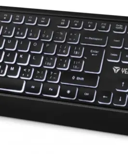 Alternative view of YENKEE Keyboard Backlit quiet USB with low-profile keys