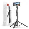 CRONG Aluminium selfie stick Bluetooth tripod черен