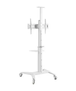 Alternative view of Gembird Aluminum TV floor stand w/wheels бял 37-70