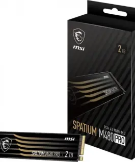 MSI SSD drive SPATIUM M480 PRO 2TB M.2 PCIe4 7400/7000MB/s