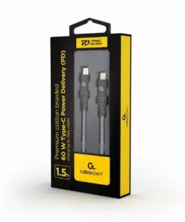 Alternative view of Gembird Premium USB-C 2.0 кабел 60W PD 1.5M