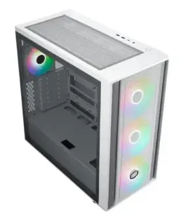 Cooler Master кутия за компютър MasterBox 600 бял