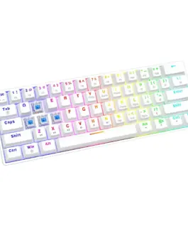 Savio Keyboard бялout X2 син Outemu