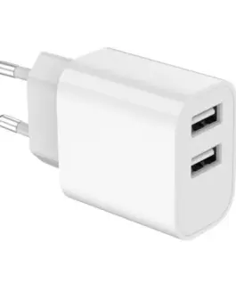 Gembird Ładowarka USB-Ax2 2.4A biała