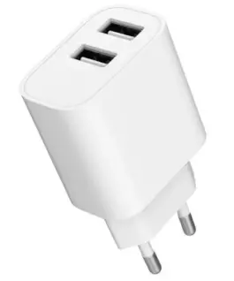 Gembird Ładowarka USB-Ax2 2.4A biała
