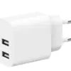 Gembird Ładowarka USB-Ax2 2.4A biała
