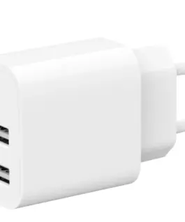 Gembird Ładowarka USB-Ax2 2.4A biała