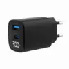 Gembird GaN зарядно USB-A USB-C LCD 30W PD QC3.0 черен