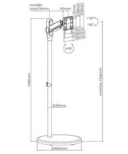 Alternative view of Maclean Mobile монитор or TV stand 17-35 MC970B