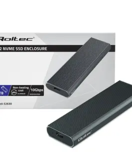 Qoltec Enclosure for M.2 SSD | NVMe | PCIe | USB3.1 | 10Gb/s | 4TB | Graphit