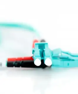 Alternative view of Digitus Patch cord FO LC/LC, dplx, MM 50/125, OM3, LSOH, 1m, turquoise