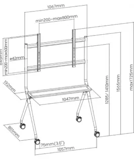 Maclean Mobile floor stand 50-86 inches MC-977