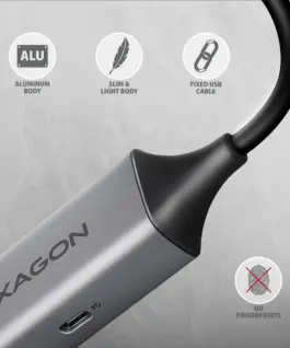 AXAGON ADE-TXPD USB-C 3.2 Gen1 LAN адаптер 1Gbit + PD