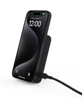 Belkin външна батерия with stand 8000mAh Qi2 MagSafe черен