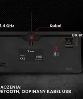 Alternative view of Savio Keyboard Phenix ABS червен Savio