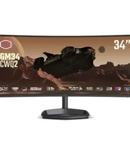 Cooler Master Monitor 34 inch GM34-CWQ2 UWQHD 180Hz HDMI DP USB-C USB-B Height Adjustable 0-80mm