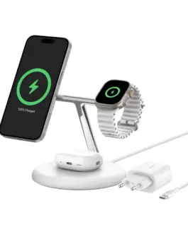 Alternative view of Belkin Boost Charge Pro 3-in-1 Qi2 15W бял adjustabl