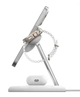 Belkin Boost Charge Pro 3-in-1 Qi2 15W бял adjustabl