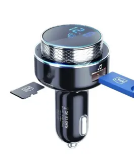 3MK зарядно за кола transmitter 2xUSB-A+TF card +blueto
