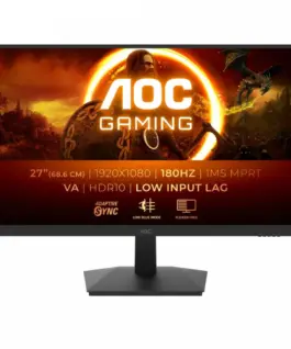 AOC Monitor C27G4ZXU 27 inch Curved Fast VA 280Hz HDMIx2 DP