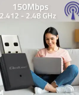 Alternative view of Qoltec Mini адаптер Wi-Fi wireless, BT 4.0