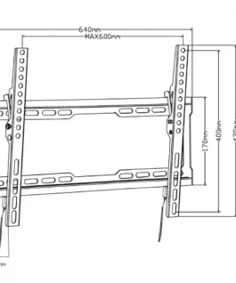 Maclean TV Wall Mount 32-80 45kg MC-413 VESA 600×40