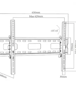 Maclean TV Wall Mount 37-90 80kg MC-421 VESA 600×40