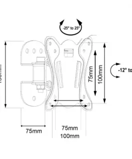 Alternative view of Maclean TV WAll Mount 13-32 30kg MC-415 VESA100x100