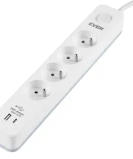 EVER Surge protection strip PROTECT 4PL 1A1C USB T/LZ12-PRO015/1000