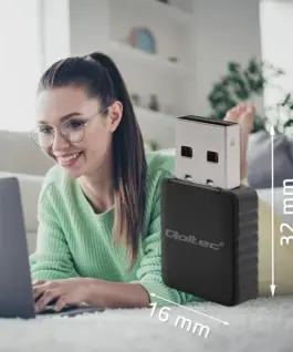 Qoltec WiFi adaper 2x2dBi 1300Mbps